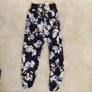 Flowy Floral High Waisted Pants